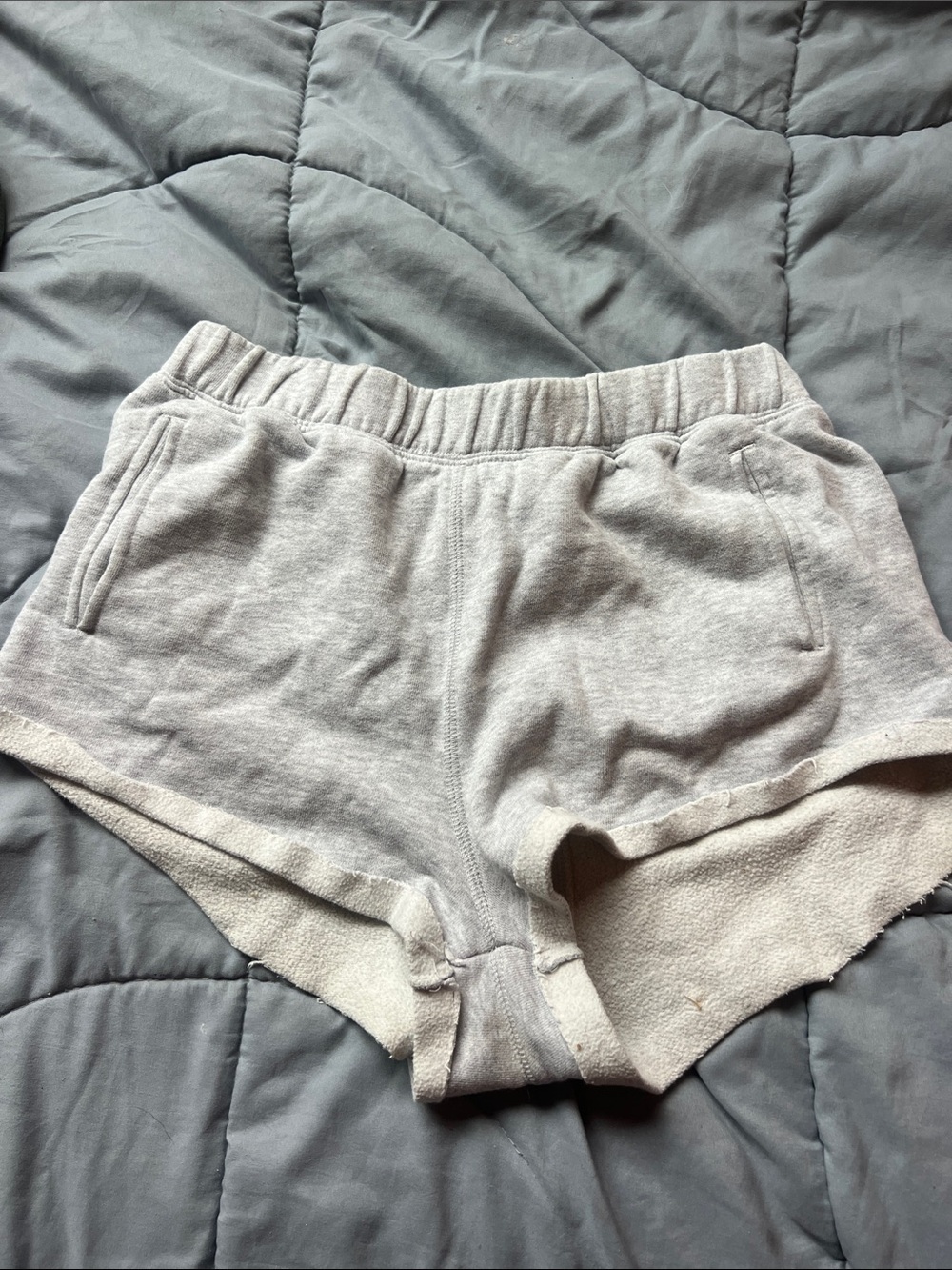 PacSun Light Gray Fleece-Lined Athletic Shorts